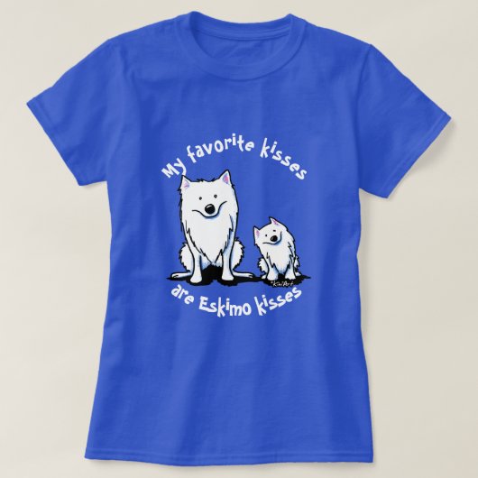 KiniArt American Eskimo Kisses T-shirt (Design voorkant)
