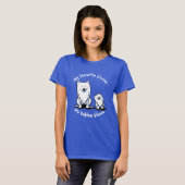 KiniArt American Eskimo Kisses T-shirt (Voorkant volledig)