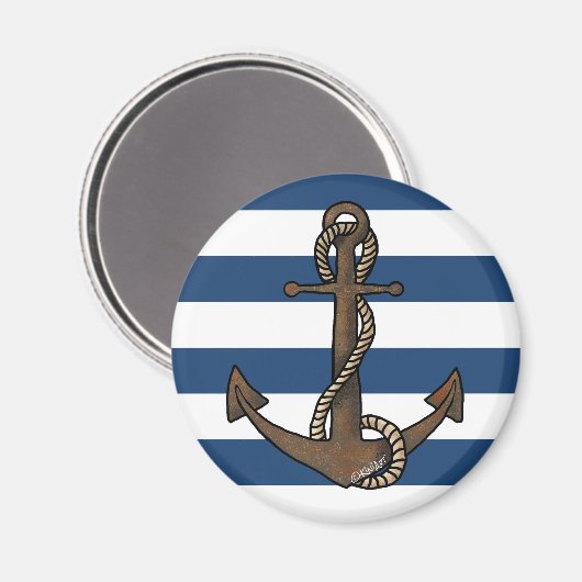 KiniArt Anchor Nautical Magnet (Voorkant / Achterkant)