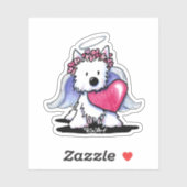 KiniArt Angel Westie Sticker (Vel)