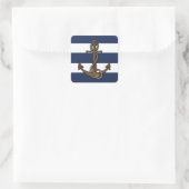 KiniArt Anker Scheepvaart Vierkante Sticker (Tas)