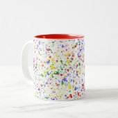 KiniArt Artist Paint geplatterd Tweekleurige Koffiemok (Voorkant links)