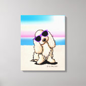 KiniArt ASCOB Cocker Spaniel Dog Beach Canvas Afdruk (Voorkant)