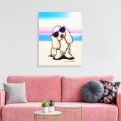 KiniArt ASCOB Cocker Spaniel Dog Beach Canvas Afdruk (Insitu (Woonkamer))