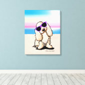 KiniArt ASCOB Cocker Spaniel Dog Beach Canvas Afdruk (Insitu (Houten vloer))