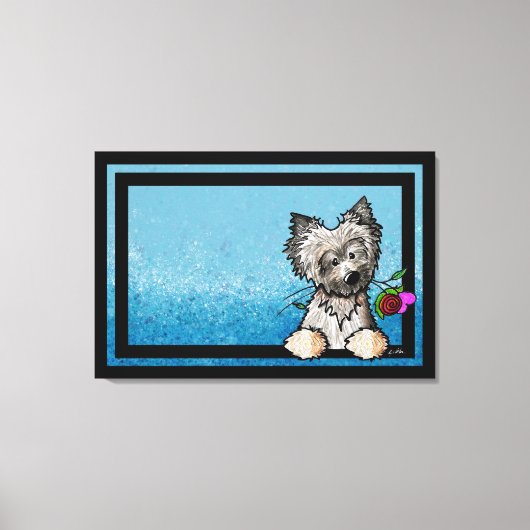KiniArt Ash Cairn Terrier Art Canvas Afdruk (Voorkant)