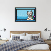 KiniArt Ash Cairn Terrier Art Canvas Afdruk (Insitu (Slaapkamer))