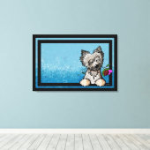 KiniArt Ash Cairn Terrier Art Canvas Afdruk (Insitu (Houten vloer))