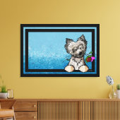 KiniArt Ash Cairn Terrier Art Canvas Afdruk (Insitu (Woonkamer))
