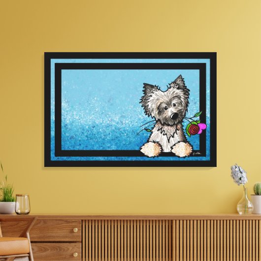 KiniArt Ash Cairn Terrier Art Canvas Afdruk (Insitu (Woonkamer))