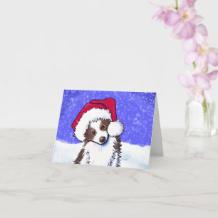 KiniArt Aussie Shepherd Kerstmis Kaart