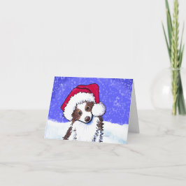 KiniArt Aussie Shepherd Kerstmis Kaart