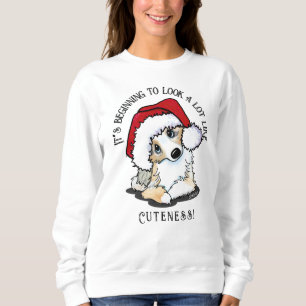 KiniArt Aussie Shepherd Puppy kerstshirt Trui