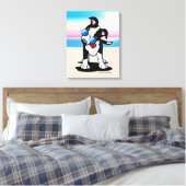 KiniArt Australian Cattle Dog Beach Canvas Afdruk (Insitu (Slaapkamer))