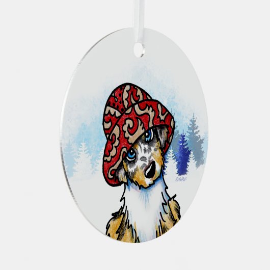 KiniArt Australian Shepherd Ornament (Voorkant Rechts)