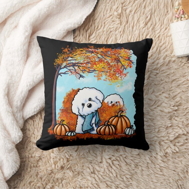 KiniArt Autumn Bichon Frise Kussen (Deken)