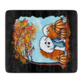 KiniArt Autumn Bichon Frise Snijplank (Voorkant)