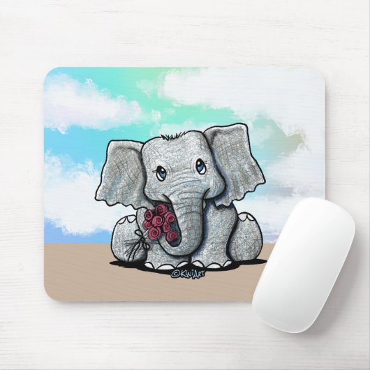 KiniArt Baby Elephant Mousepad Muismat (Met muis)