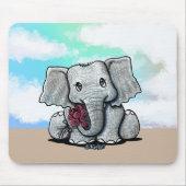 KiniArt Baby Elephant Mousepad Muismat (Voorkant)