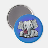 KiniArt Baby Olifant Magneet (Voorkant / Achterkant)