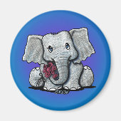 KiniArt Baby Olifant Magneet (Voorkant)