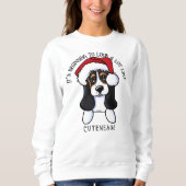 KiniArt Basset Hound-kerstshirt Trui (Voorkant)