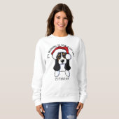 KiniArt Basset Hound-kerstshirt Trui (Voorkant volledig)