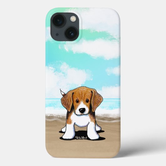 KiniArt Beach Beagle iPhone Hoesje (Achterkant)