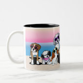 KiniArt Beach Dogs Coffee Mok (Links)