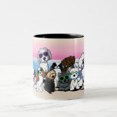 KiniArt Beach Dogs Coffee Mok (Center)