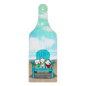 KiniArt Beach Westies Snijplank (Voorkant)