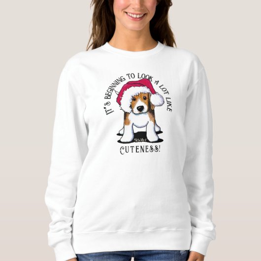 KiniArt Beagle-kerstshirt Trui (Voorkant)