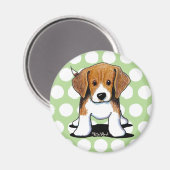 KiniArt Beagle Pup Magneet (Voorkant / Achterkant)