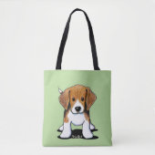 KiniArt Beagle Puppy Tote Bag (Voorkant)