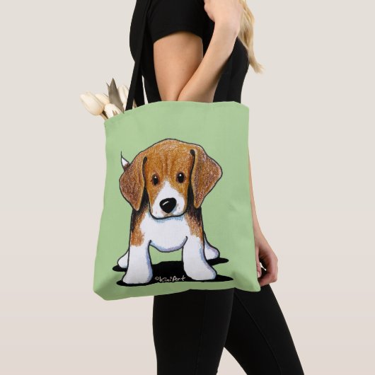 KiniArt Beagle Puppy Tote Bag (Dichtbij)