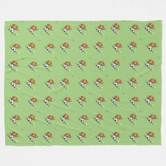 KiniArt Beagles Fleece Blanket Deken (Voorkant (Horizontaal))