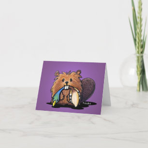 KiniArt Beaver II Note Cards Kaart