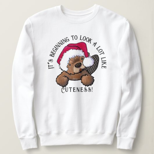KiniArt Beaver-kerstshirt Trui (Design voorkant)