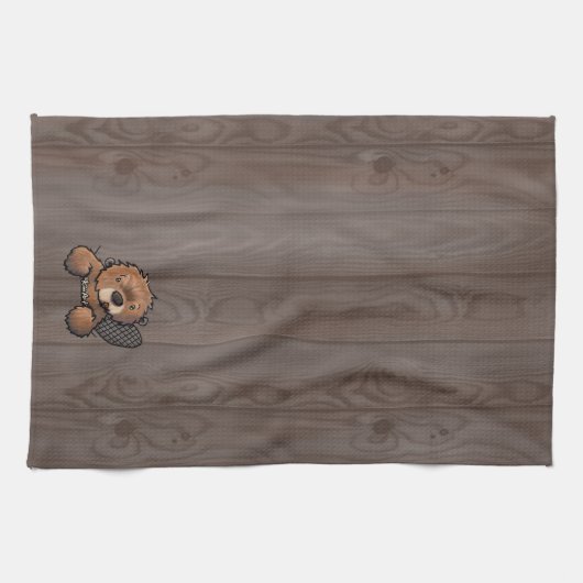 KiniArt Beaver Kitchen Towel Theedoek (Horizontaal)