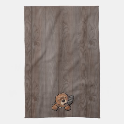 KiniArt Beaver Kitchen Towel Theedoek (Verticaal)