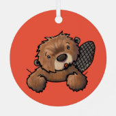 KiniArt Beaver Metalen Ornament (Achterkant)