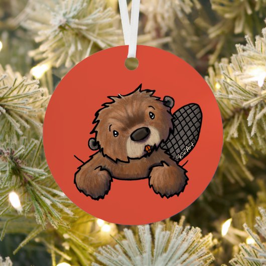 KiniArt Beaver Metalen Ornament (Insitu)