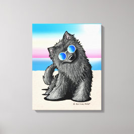 KiniArt Belgium Sheepdog Beach Canvas Afdruk