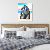 KiniArt Belgium Sheepdog Beach Canvas Afdruk (Insitu (Slaapkamer))