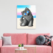 KiniArt Belgium Sheepdog Beach Canvas Afdruk (Insitu (Woonkamer))
