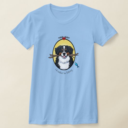 KiniArt Berghond Vis T-Shirt (Laagn)