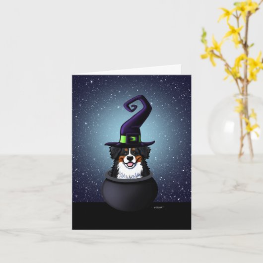 KiniArt Bernese Halloween Kaart (Gele Bloem)