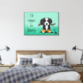 KiniArt Bernese Mountain Dog Canvas Print (Insitu (Slaapkamer))