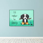 KiniArt Bernese Mountain Dog Canvas Print (Insitu (Houten vloer))