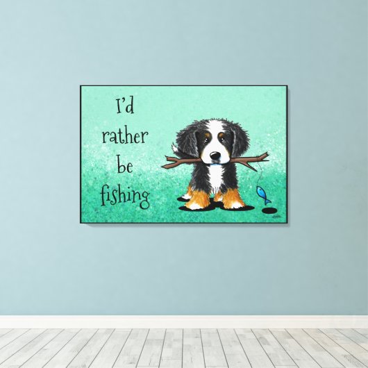 KiniArt Bernese Mountain Dog Canvas Print (Insitu (Houten vloer))
